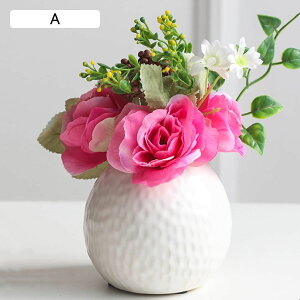 造花 盆栽 鉢植え 花瓶付き 陶器 インテリア お見舞い 部屋飾り プレゼント ギフト 節日 結婚式 写真撮影 景品 入学 卒業 昇進 転居 結婚祝い 定年祝い 還暦祝い 新築祝い 送別会 ギフト お