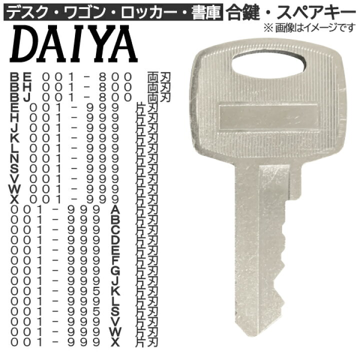 楽天市場】DAIYA(ダイヤ) 合鍵 スペアキー【ロッカー・デスク・ワゴン 