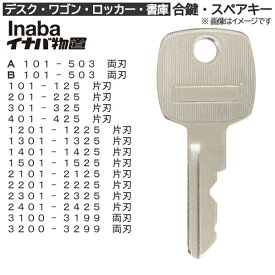 INABA（イナバ物置） 合鍵 スペアキー【ロッカー・デスク・ワゴン・キャビネット・袖机・脇机・書庫・保管庫・物置　用】鍵 カギ 合カギ 合鍵作製 合カギ作製 合鍵作成 合カギ作成