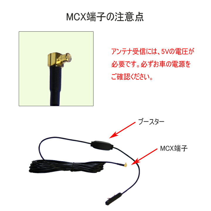 期間限定で特別価格 MCX MCXアンテナ 地デジ 高感度 約13.6cm ワンセグチューナー受信専用 マグネット式 ロッドアンテナ MCX端子  車載用 ワンセグアンテナ