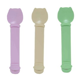 猫用 チュールスプーン スティックおやつ 絞り器 おやつスプーン フィーディングスプーン 手が汚れにくい 食べこぼし防止 ペーストおやつ 猫用品 ペット用品 3色
