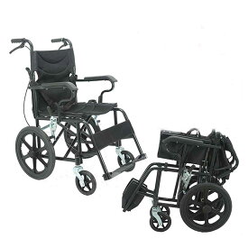 【お買い得】介助用車椅子 折り畳み式 介護用 介助ブレーキ付き 超軽量 コンパクト 持ち運びやすい キャリー ノーパンクタイヤ 折りたたむペダル アームレスト フットサポート付き スチール素材 オックス座面 安全ベルトつき 背面ポケット