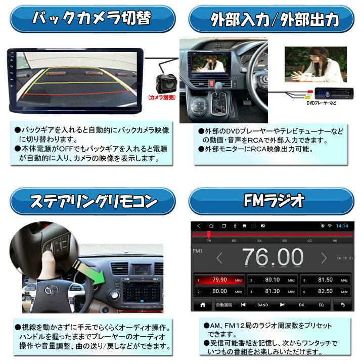 楽天市場】10インチ 80系 ヴォクシー ノア エスクァイア 専用 パネル 