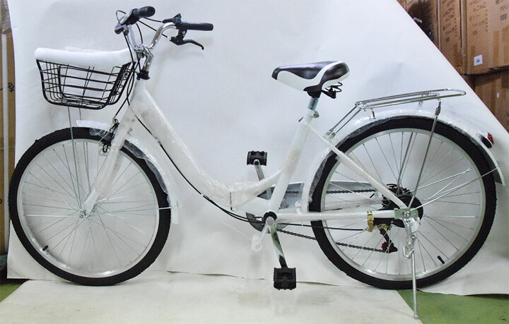 楽天市場】新品ママチャリ 折りたたみ自転車 24インチ6段変速ミニベロ 