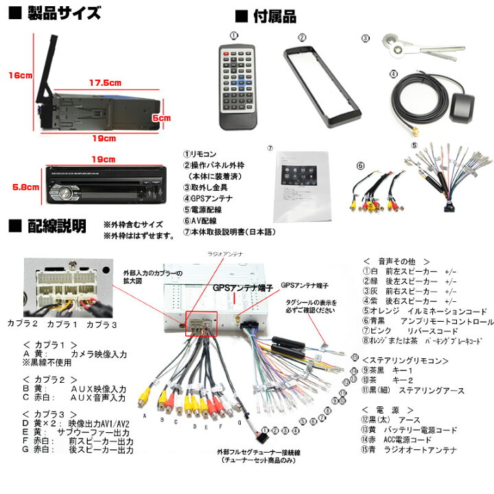楽天市場】地デジCPRM対応 2024年春版3年間無料 1DINインダッシュ 8G 