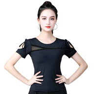 社交ダンス トップス 半袖 tシャツ ラテンダンス 衣装 レッスン着 モダンダンス ラテンダンス タンゴ ワ…