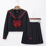 セーラー服 ハロウィン 仮装 赤三本 半袖/長袖 スカート 上下セット 学生服 制服 コスプレ 衣装 女子制服…