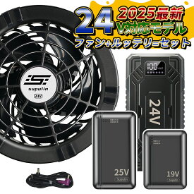 『10倍ポイント』 バッテリー ファンセット 25V 24V 19V 空調作業服用 空調ウェア用 小型 大容量 静音 高出力 ファン空調 服なし 熱中症対策 空調作業服対応 冷却 仕事