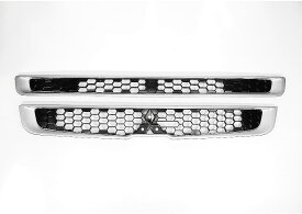 【送料無料】三菱 ふそう グリル NEW スーパーグレート 07 スーパーグレートフロントグリル アッパーグリル ロアグリル 2本セット 新品