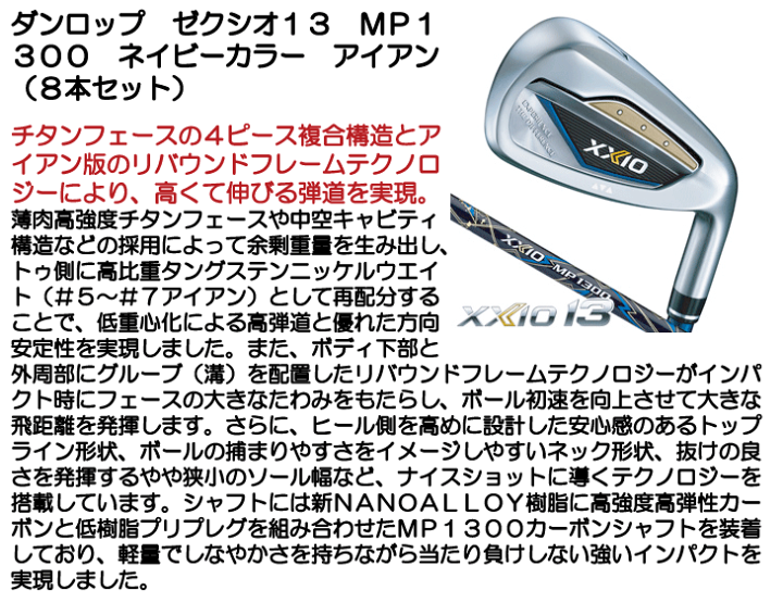 ゼクシオ8 アイアン 6本セット Miyazaki Kena Blue 70SR ゼクシオ8 アイアンセット