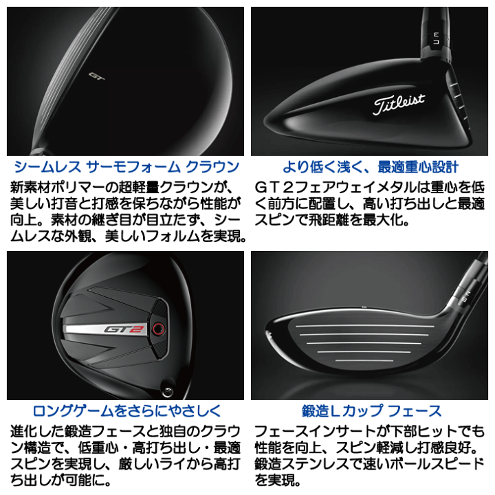 Titleist レフティ タイトリスト GT2 ドライバー 1K BLUE 55