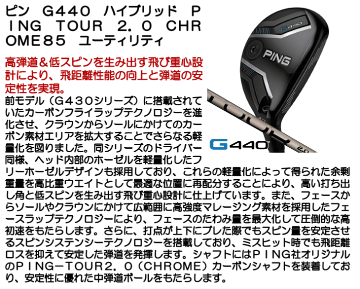 楽天市場】最大10%OFFクーポン発行中【08/28〜09/11】 PING ピン G440