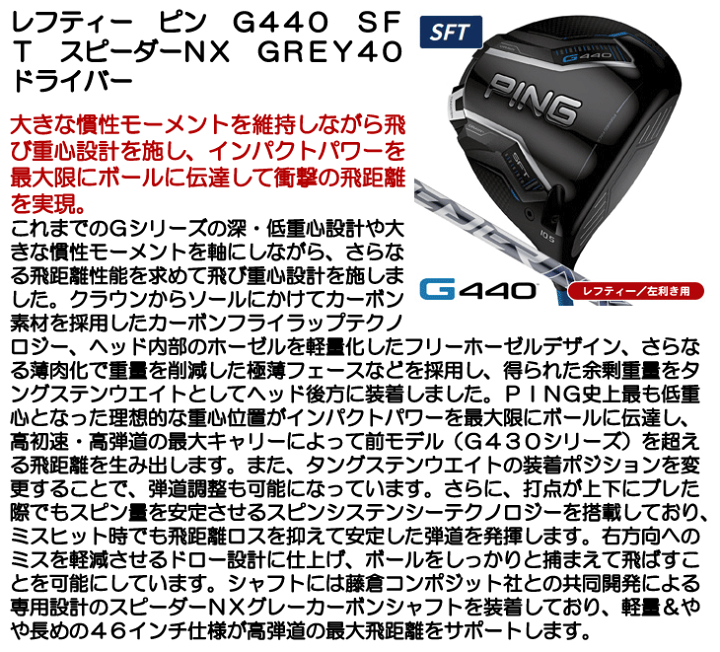 【レフティ】スピーダーNX グレー 40 PING 純正 ドライバー用シャフト 楽天市場】最大10%OFFクーポン発行中【04/28〜05/02】 レフティー PING