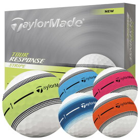 最大10%OFFクーポン発行中【01/31〜02/13】 テーラーメイド 2025 ツアーレスポンス ストライプ ゴルフボール ［1ダース］