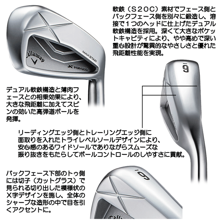 楽天市場】キャロウェイ X フォージド MAX STAR アイアン 単品