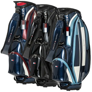 最大10%OFFクーポン発行中【10/21〜10/29】 ★付属ネームタグ刻印無料★トミーヒルフィガー キャディバッグ THMG5FC1 メンズ レディース エナメルスポーツ カート型 9型 2025年モデル 珍しい おしゃ