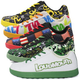 最大10%OFFクーポン発行中【11/01〜11/13】 ラウドマウス ゴルフシューズ LM-GS0005 メンズ レディース PE カジュアル スパイクレス 紐 シューレース 防水 2025年モデル 珍しい おしゃれ おすすめ 人気