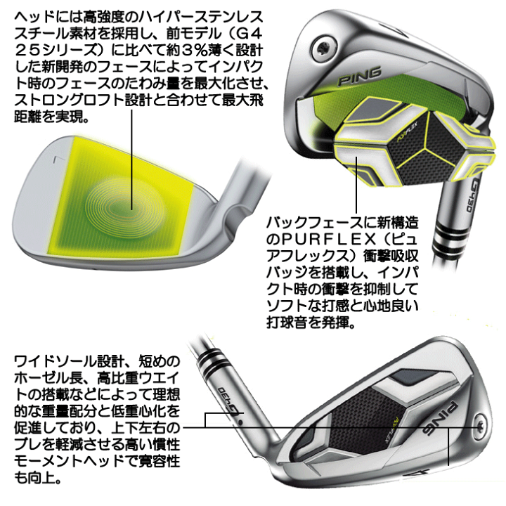 名機！PING G430 アイアンセットW, 9, 8, 7, 6番 G430アイアン│CLUB PING【PINGオフィシャルサイト】
