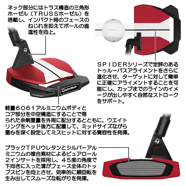 楽天市場】テーラーメイド 2023 スパイダー GTX レッド 楽天市場】テーラーメイド 2023 スパイダー GTX レッド