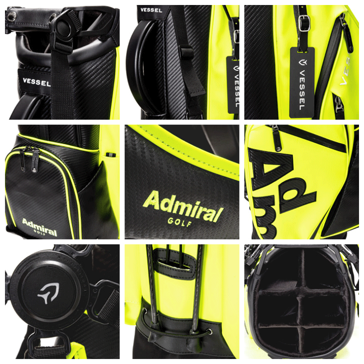 新品未使用 Admiral ゴルフバッグ Vessel 蛍光イエロー 新品未使用 Admiral ゴルフバッグ Vessel 蛍光イエロー - メルカリ