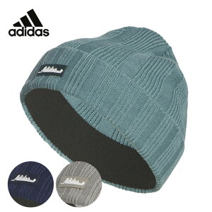 最大10%OFFクーポン発行中【10/21〜10/29】 ゴルフウェア アディダス ビーニー 裏フリース付きロゴビーニー JVU27 メンズ
