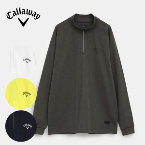 最大10%OFFクーポン発行中【10/21〜10/29】 ゴルフウェア キャロウェイ ポロシャツ 長袖ハーフジップモックネックシャツ C25233102 メンズ