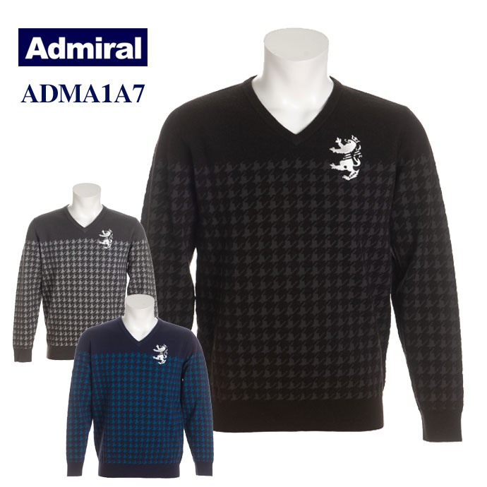 ショッピング Admiral 送料無料 激安 お買い得 キ゛フト ADMA1A7 SWEATER 新品 長袖 セーター Ｖネック ＡＤＭＡ１Ａ７ 《今日だす》アドミラル ニット Ｖネックニット