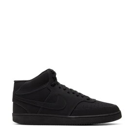 ナイキ Nike 【 Court Vision Mid Mens Black/Black/Black 】 コート ミッド メンズ 黒色 ブラック