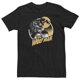 キャラクター ビンテージ ヴィンテージ Tシャツ 黒色 ブラック 【 LICENSED CHARACTER UNIVERSAL MONSTERS THE WOLFMAN HOWLING VINTAGE PORTRAIT TEE / BLACK 】 メンズファッション トップス カットソー