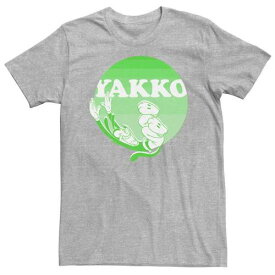 キャラクター 緑 グリーン Tシャツ ヘザー 【 LICENSED CHARACTER ANIMANIACS YAKKO GREEN DOT PORTRAIT TEE / ATHLETIC HEATHER 】 メンズファッション トップス カットソー