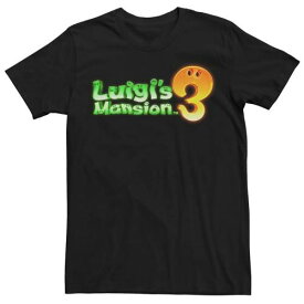 キャラクター ロゴ Tシャツ 黒色 ブラック LUIGI'S 【 LICENSED CHARACTER NINTENDO MANSION 3 LOGO TEE BLACK 】
