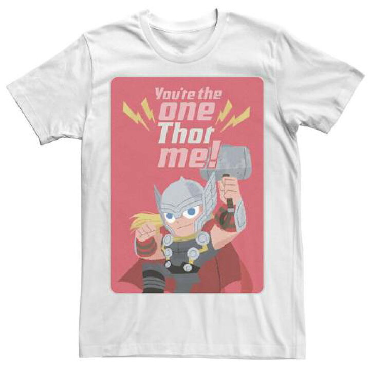楽天市場 キャラクター Tシャツ 白色 ホワイト You Re Licensed Character Marvel Thor The One Me Valentine Card Tee White スニケス