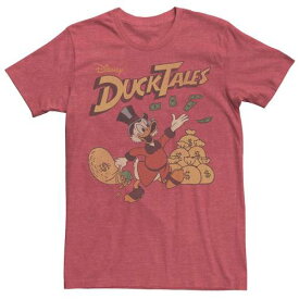 キャラクター Tシャツ 赤 レッド ヘザー 【 LICENSED CHARACTER DUCK TALES SCROOGE THROWING DOLLARS POSTER TEE / RED HEATHER 】 メンズファッション トップス カットソー