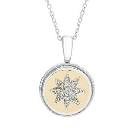 【★スーパーSALE★6/11深夜2時迄】ゴールド 銀色 シルバー ダイヤモンド ネックレス IT'S 【 IT'S PERSONAL 14K GOLD OVER STERLING SILVER DIAMOND ACCENT STARBURST PENDANT NECKLACE / 】 ジュエリー アクセサリー レディースジュエリー ペンダント