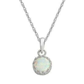 銀色 シルバー 白色 ホワイト 【 UNBRANDED DESIGNS BY GIOELLI STERLING SILVER LAB-CREATED OPAL PENDANT / WHITE 】 ジュエリー アクセサリー レディースジュエリー ネックレス ペンダント