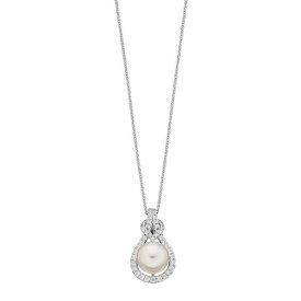 銀色 シルバー パール & 【 UNBRANDED STERLING SILVER FRESHWATER CULTURED PEARL CUBIC ZIRCONIA TEARDROP PENDANT / 】 ジュエリー アクセサリー レディースジュエリー ネックレス ペンダント