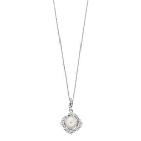 銀色 シルバー パール & 【 UNBRANDED STERLING SILVER FRESHWATER CULTURED PEARL CUBIC ZIRCONIA PENDANT / 】 ジュエリー アクセサリー レディースジュエリー ネックレス ペンダント