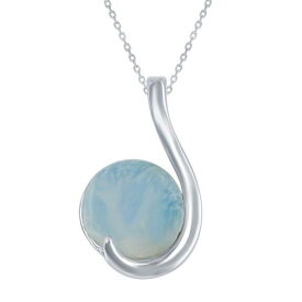 銀色 シルバー ネックレス 【 UNBRANDED STERLING SILVER ROUND LARIMAR TEARDROP PENDANT NECKLACE / 】 ジュエリー アクセサリー レディースジュエリー ペンダント