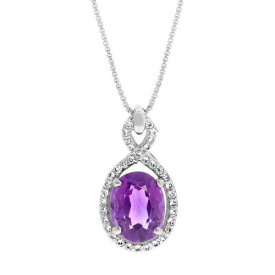 【★スーパーSALE★6/11深夜2時迄】銀色 シルバー 白色 ホワイト ネックレス & 【 GEMMINDED STERLING SILVER WHITE TOPAZ ACCENT AMETHYST PENDANT NECKLACE / 】 ジュエリー アクセサリー レディースジュエリー ペンダント