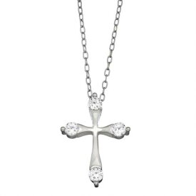 銀色 シルバー 【 CONTESSA DI CAPRI STERLING SILVER CUBIC ZIRCONIA CROSS PENDANT / SILVER TONE 】 ジュエリー アクセサリー レディースジュエリー ネックレス ペンダント