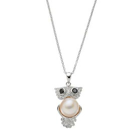 【★スーパーSALE★6/11深夜2時迄】銀色 シルバー パール 白色 ホワイト & 【 SOPHIE MILLER STERLING SILVER FRESHWATER CULTURED PEARL CUBIC ZIRCONIA OWL PENDANT / WHITE 】 ジュエリー アクセサリー レディースジュエリー ネックレス ペンダント