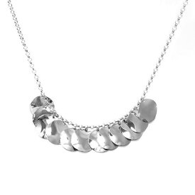 銀色 シルバー モダン ネックレス 【 ATHRA NJ INC STERLING SILVER MODERN HAMMERED DISCS DROP NECKLACE / 】 ジュエリー アクセサリー レディースジュエリー ペンダント