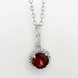 【★スーパーSALE★6/11深夜2時迄】銀色 シルバー ダイヤモンド 【 CELEBRATION GEMS STERLING SILVER GARNET AND DIAMOND ACCENT FRAME PENDANT / 】 ジュエリー アクセサリー レディースジュエリー ネックレス ペンダント