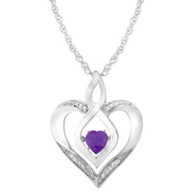 【★スーパーSALE★6/11深夜2時迄】銀色 シルバー ダイヤモンド ネックレス & 【 UNBRANDED STERLING SILVER GEMSTONE DIAMOND ACCENT HEART PENDANT NECKLACE / 】 ジュエリー アクセサリー レディースジュエリー ペンダント