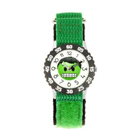 【★スーパーSALE★6/11深夜2時迄】タイム ウォッチ 時計 緑 グリーン KIDS' 【 MARVEL HULK EMOJI TIME TEACHER WATCH / GREEN 】 腕時計 キッズ 腕時計 ※入荷時に電池が切れの場合もありますので予めご了承ください。