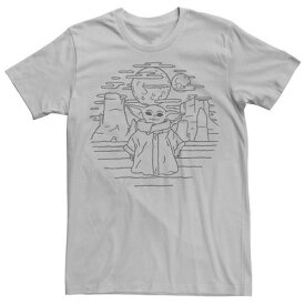 Tシャツ 銀色 シルバー スターウォーズ 【 STAR WARS THE MANDALORIAN CHILD DOODLE TEE / SILVER 】 メンズファッション トップス カットソー