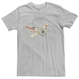 【★スーパーSALE★6/11深夜2時迄】Tシャツ 銀色 シルバー スターウォーズ 【 STAR WARS X-WING ARE WE THERE YET TEE / SILVER 】 メンズファッション トップス カットソー