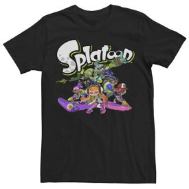 【★スーパーSALE★6/11深夜2時迄】キャラクター ロゴ Tシャツ 黒色 ブラック 【 LICENSED CHARACTER NINTENDO SPLATOON LOGO TEAMS GROUP SHOT TEE / BLACK 】 メンズファッション トップス カットソー