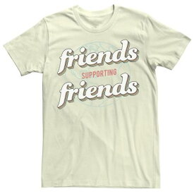 キャラクター Tシャツ ナチュラル 【 LICENSED CHARACTER FRIENDS SUPPORTING TEE / NATURAL 】 メンズファッション トップス カットソー