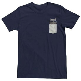 キャラクター クール グラフィック Tシャツ 紺色 ネイビー 【 LICENSED CHARACTER COOL POCKET CAT GRAPHIC TEE / NAVY 】 メンズファッション トップス カットソー